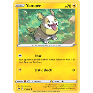 Yamper 73/202 Pokemon TCG Sword & Shield Sword & Shield