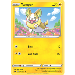 Yamper 74/202 Pokemon TCG Sword & Shield Sword & Shield