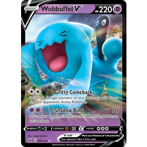 Rare Holo V Wobbuffet V 86/202 Pokemon TCG Sword & Shield Sword & Shield