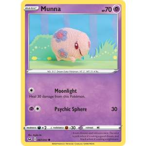 Munna 87/202 Pokemon TCG Sword & Shield Sword & Shield