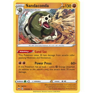 Rare Holo Sandaconda 110/202 Pokemon TCG Sword & Shield Sword & Shield