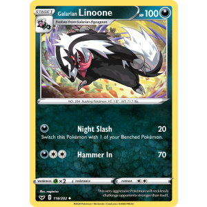 Galarian Linoone 118/202 Pokemon TCG Sword & Shield Sword & Shield