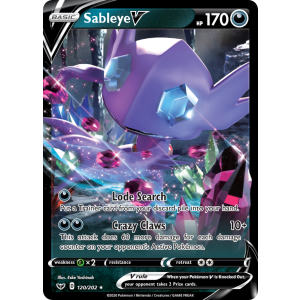 Rare Holo V Sableye V 120/202 Pokemon TCG Sword & Shield Sword & Shield