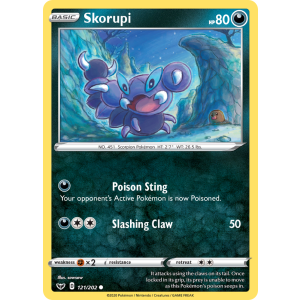 Skorupi 121/202 Pokemon TCG Sword & Shield Sword & Shield