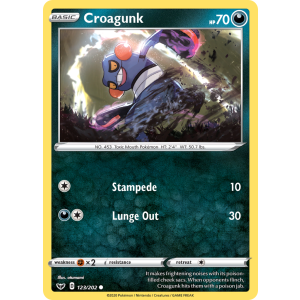 Croagunk 123/202 Pokemon TCG Sword & Shield Sword & Shield