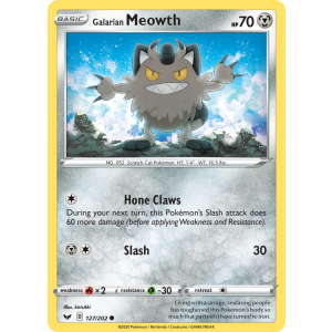 Galarian Meowth 127/202 Pokemon TCG Sword & Shield Sword & Shield