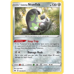 Galarian Stunfisk 132/202 Pokemon TCG Sword & Shield Sword & Shield