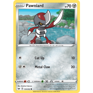 Pawniard 133/202 Pokemon TCG Sword & Shield Sword & Shield