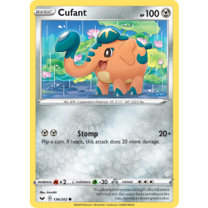 Cufant 136/202 Pokemon TCG Sword & Shield Sword & Shield