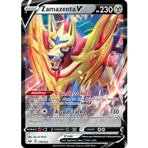 Rare Holo V Zamazenta V 139/202 Pokemon TCG Sword & Shield Sword & Shield