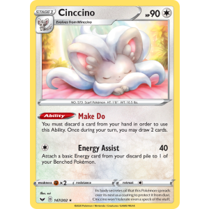 Cinccino 147/202 Pokemon TCG Sword & Shield Sword & Shield