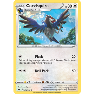 Corvisquire 151/202 Pokemon TCG Sword & Shield Sword & Shield