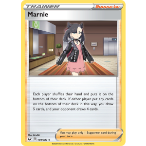 Rare Holo Marnie 169/202 Pokemon TCG Sword & Shield Sword & Shield