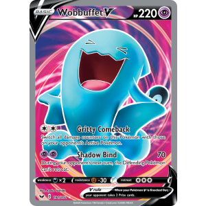 Rare Ultra Wobbuffet V 191/202 Pokemon TCG Sword & Shield Sword & Shield