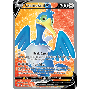 Rare Ultra Cramorant V 198/202 Pokemon TCG Sword & Shield Sword & Shield