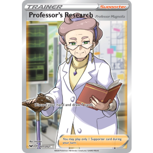 Rare Ultra Professor's Research Professor Magnolia 201/202 Pokemon TCG Sword & Shield Sword & Shield