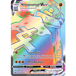 Rare Rainbow Stonjourner VMAX 205/202 Pokemon TCG Sword & Shield Sword & Shield