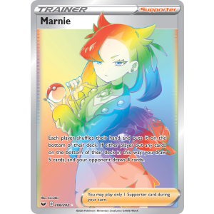 Rare Rainbow Marnie 208/202 Pokemon TCG Sword & Shield Sword & Shield