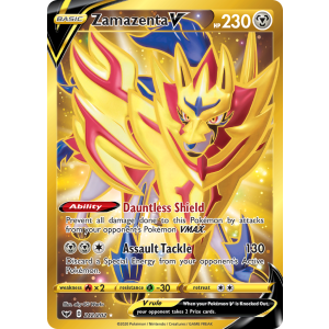 Rare Secret Zamazenta V 212/202 Pokemon TCG Sword & Shield Sword & Shield