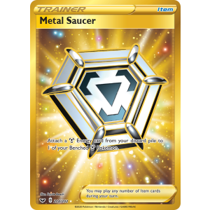 Rare Secret Metal Saucer 214/202 Pokemon TCG Sword & Shield Sword & Shield