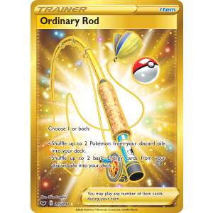 Rare Secret Ordinary Rod 215/202 Pokemon TCG Sword & Shield Sword & Shield