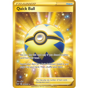 Rare Secret Quick Ball 216/202 Pokemon TCG Sword & Shield Sword & Shield