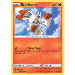 Promo Scorbunny SWSH002/307 Pokemon TCG Sword & Shield SWSH Black Star Promos