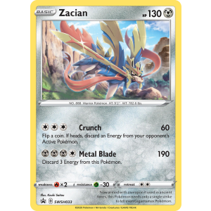 Promo Zacian SWSH033/307 Pokemon TCG Sword & Shield SWSH Black Star Promos