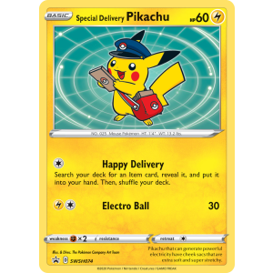 Promo Special Delivery Pikachu SWSH074/307 Pokemon TCG Sword & Shield SWSH Black Star Promos