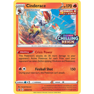 Promo Cinderace SWSH112/307 Pokemon TCG Sword & Shield SWSH Black Star Promos