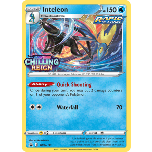 Promo Inteleon SWSH113/307 Pokemon TCG Sword & Shield SWSH Black Star Promos