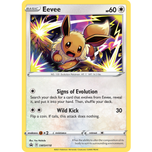 Promo Eevee SWSH118/307 Pokemon TCG Sword & Shield SWSH Black Star Promos