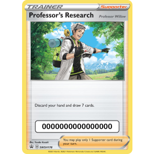 Promo Professor's Research SWSH178/307 Pokemon TCG Sword & Shield SWSH Black Star Promos