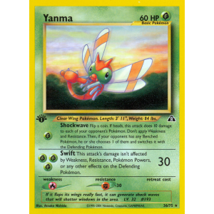 Yanma 36/75 Pokemon TCG Neo Neo Discovery