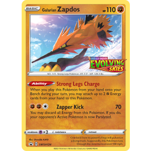 Promo Galarian Zapdos SWSH124/307 Pokemon TCG Sword & Shield SWSH Black Star Promos