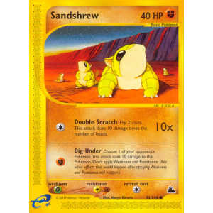 Sandshrew 92/144 Pokemon TCG E-Card Skyridge