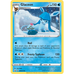 Promo Glaceon SWSH192/307 Pokemon TCG Sword & Shield SWSH Black Star Promos