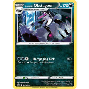 Promo Galarian Obstagoon SWSH193/307 Pokemon TCG Sword & Shield SWSH Black Star Promos