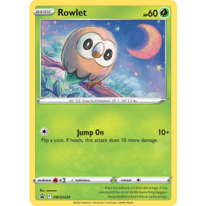 Promo Rowlet SWSH220/307 Pokemon TCG Sword & Shield SWSH Black Star Promos