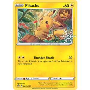 Promo Pikachu SWSH153/307 Pokemon TCG Sword & Shield SWSH Black Star Promos