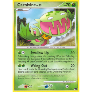 Carnivine 7/17 Pokemon TCG POP POP Series 8