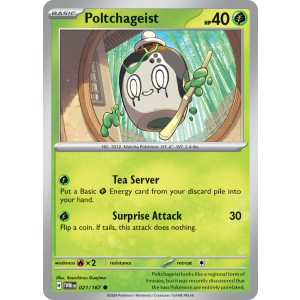 Poltchageist 21/167 Pokemon TCG Scarlet & Violet Twilight Masquerade