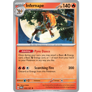 Infernape 33/167 Pokemon TCG Scarlet & Violet Twilight Masquerade