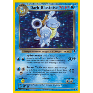 Rare Holo Dark Blastoise 4/110 Pokemon TCG Other Legendary Collection