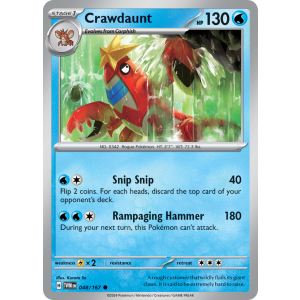 Crawdaunt 48/167 Pokemon TCG Scarlet & Violet Twilight Masquerade