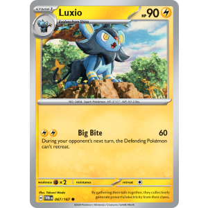 Luxio 67/167 Pokemon TCG Scarlet & Violet Twilight Masquerade