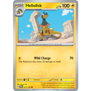 Heliolisk 71/167 Pokemon TCG Scarlet & Violet Twilight Masquerade