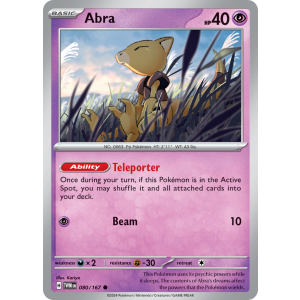 Abra 80/167 Pokemon TCG Scarlet & Violet Twilight Masquerade