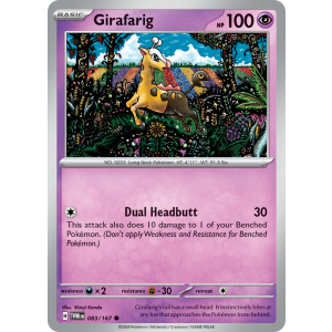 Girafarig 83/167 Pokemon TCG Scarlet & Violet Twilight Masquerade