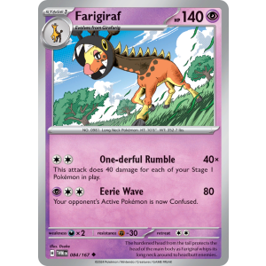 Farigiraf 84/167 Pokemon TCG Scarlet & Violet Twilight Masquerade